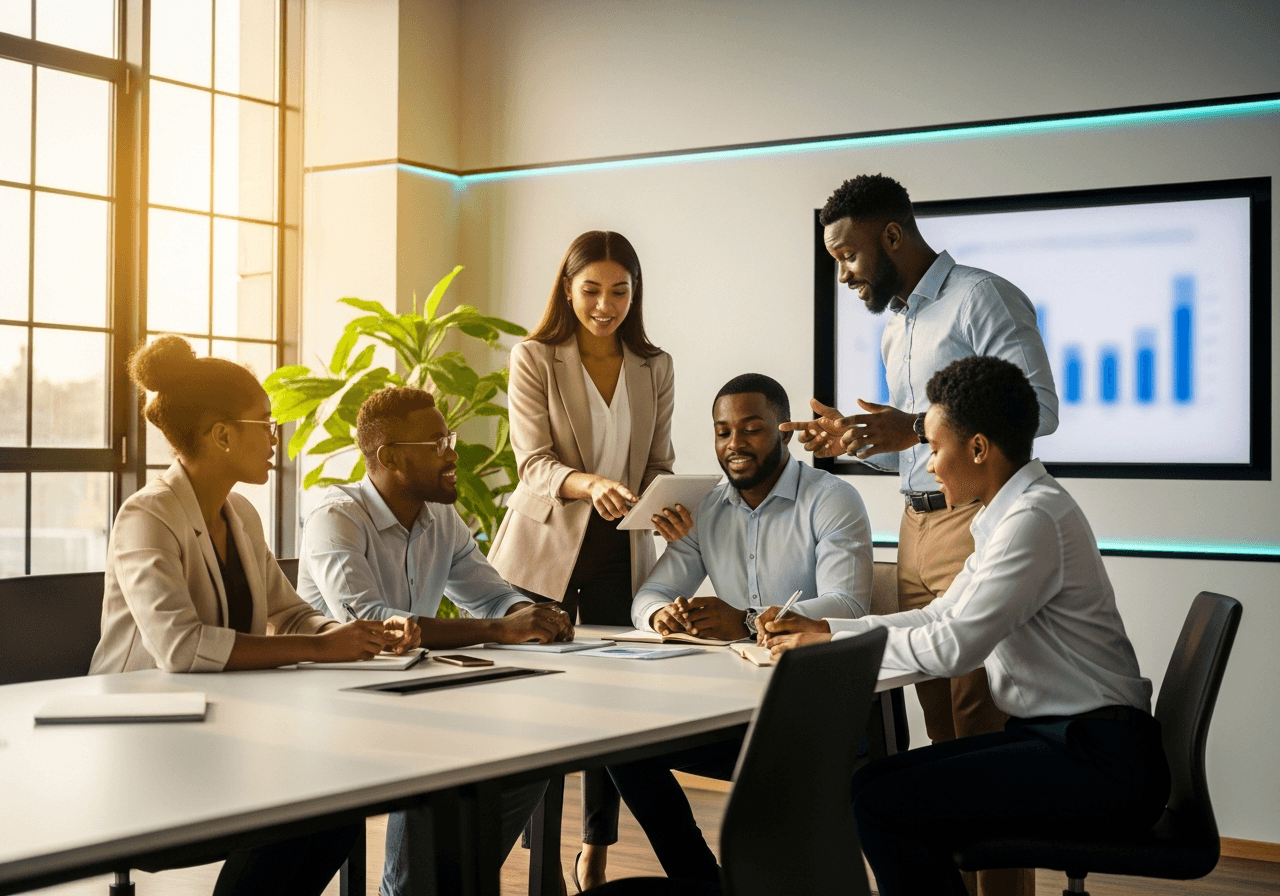 Professional team collaboration